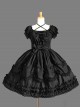Cotton Bowknot Ruffles Short Sleeves Sweet Lolita Dress