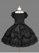 Cotton Bowknot Ruffles Short Sleeves Sweet Lolita Dress