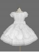 Cotton Bowknot Ruffles Short Sleeves Sweet Lolita Dress