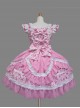 Pink Cotton Sweet Lolita Flying Sleeve Dress