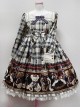 Teddy Bear Printing Bows Sweet Lolita Long Sleeve Dress