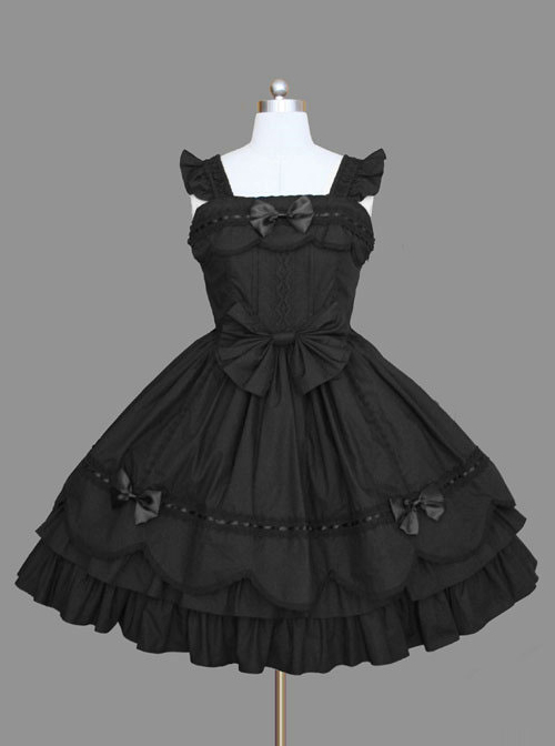 Pure Cotton Bowknot Sweet Lolita Sleeveless Dress