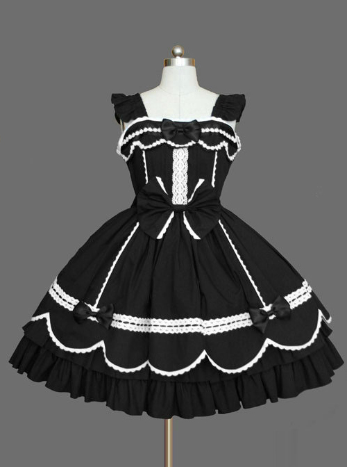 Pure Cotton Bowknot Sweet Lolita Sleeveless Dress