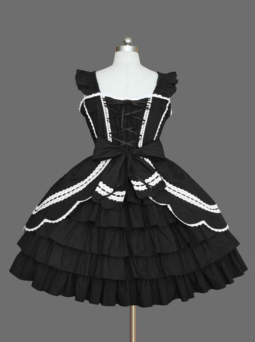 Pure Cotton Bowknot Sweet Lolita Sleeveless Dress