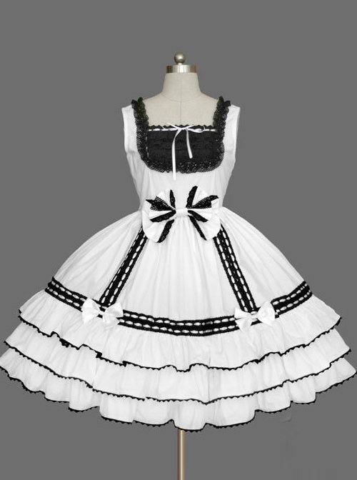 Cotton Gorgeous Bowknot Sweet Lolita Sleeveless Dress