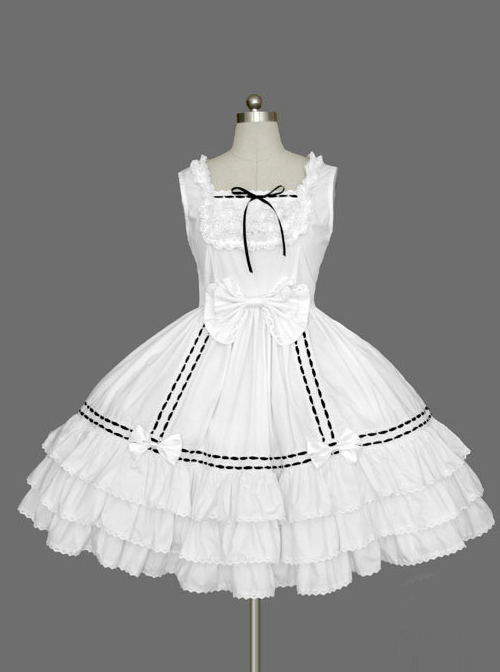 Cotton Gorgeous Bowknot Sweet Lolita Sleeveless Dress