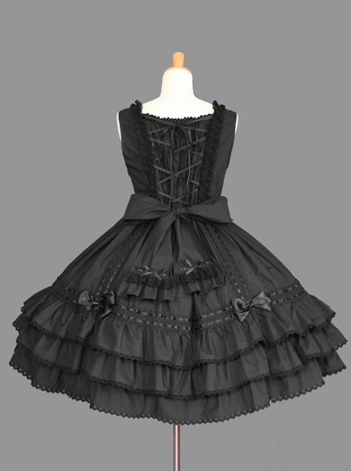 Cotton Gorgeous Bowknot Sweet Lolita Sleeveless Dress