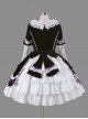 Purple Cotton Cute Bowknot Sweet Lolita Long Sleeve Dress