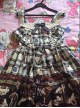 Teddy Bear Printing Bows Sweet Lolita Sling Dress