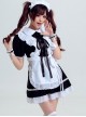 Black Cosplay Maid Costume Maid Dress Set