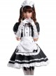 Black Cute Bowknot Maid Dress Costume