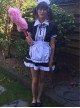 Black Cute Bowknot Maid Dress Costume