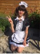 Black Cute Bowknot Maid Dress Costume