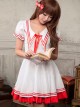Red And White Sexy Maid costume