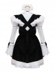 Black And White Short Sleeves Cute Cosplay Maid Costume