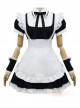 Long Sleeves Cotton Cosplay Maid Costume Sweet Lolita Dress Set