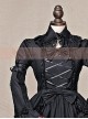 Black Short Sleeves Cotton Bow Gothic Lolita Dress