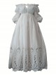 White Strapless Ruffles Classic Lolita Half Sleeve Dress
