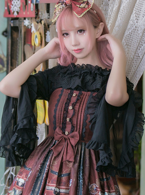 Old Castle Elves Series Retro Lace Classic Lolita Sling Dress