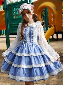 Fresh Mille Crepes Series Lace Classic Lolita Sling Dress