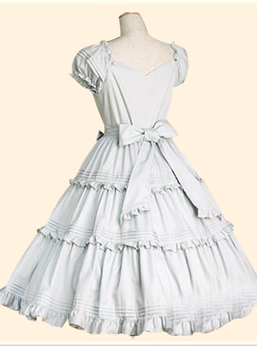 Elegant Short Sleeve Ruffles Classic Lolita Dress