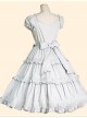 Elegant Short Sleeve Ruffles Classic Lolita Dress