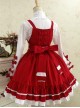 Red And White Lace Bowknot Sweet Lolita Dress Set