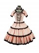 Pink Cute Bind Strap Short Sleeve Sweet Lolita Dress