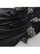 Black Retro Embroidery Standing Collar Classic Lolita Long Sleeve Dress