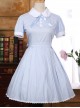 Lapel Bowknot School Lolita Short Sleeve Dress