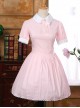 Lapel Bowknot School Lolita Short Sleeve Dress