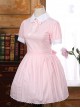 Lapel Bowknot School Lolita Short Sleeve Dress