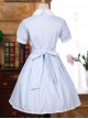 Lapel Bowknot School Lolita Short Sleeve Dress