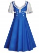 Short Sleeve Bowknot Hit Color School Lolita Dress