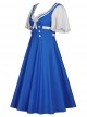 Short Sleeve Bowknot Hit Color School Lolita Dress