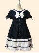 Cute Navy Collar Short Sleeve School Lolita Dress