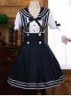 Navy Style Short Sleeve School Lolita Dress Set
