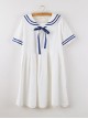 Navy Style Loose Short Sleeve School Lolita Dress