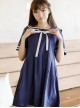 Navy Style Loose Short Sleeve School Lolita Dress