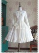 Chiffon White Lolita Skirt Long Sleeves Shirt