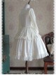 Chiffon White Lolita Skirt Long Sleeves Shirt