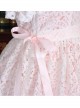 Pink Cotton Short Sleeves White Lace Classic Lolita Dress