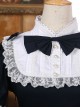 Navy Blue Elegant Short Sleeve Classic Sweet Lolita Dress
