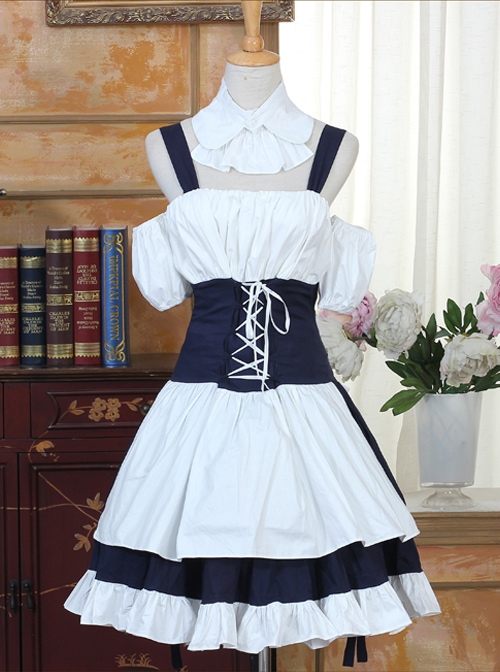 Chobits Cosplay Costume Classic Lolita Dress Set