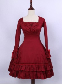 Retro Long Sleeves Ruffle Elegant Classic Lolita Dress