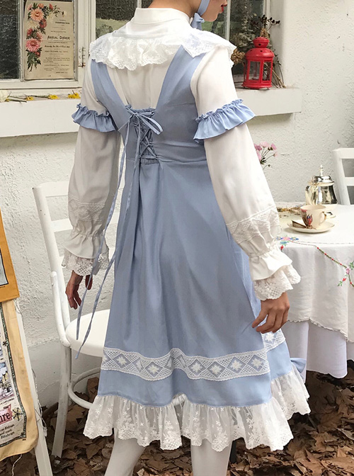 Sky Blue Long Sleeve Classic Lolita Dress