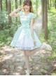 Mint Green Short Sleeve Bowknot Classic Lolita Dress