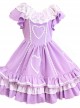 Purple Flying Sleeve Lace Sweet Lolita Dress