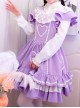Purple Flying Sleeve Lace Sweet Lolita Dress