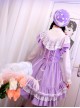 Purple Flying Sleeve Lace Sweet Lolita Dress